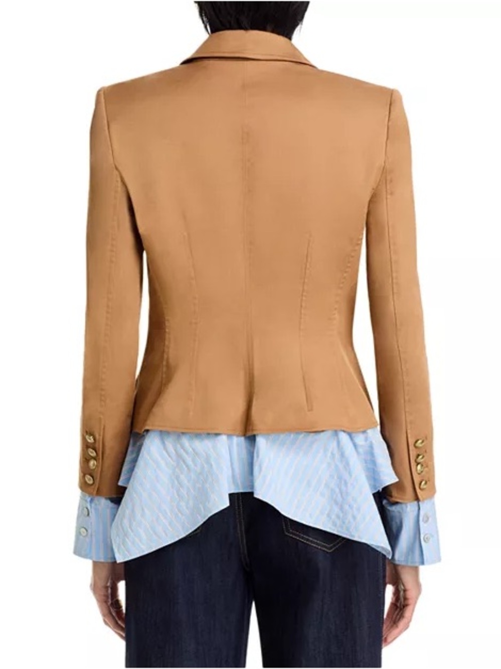 Cinq A Sept Shilo Jacket in Brown Sandstone/Light Bluebell - Picture 2 of 7